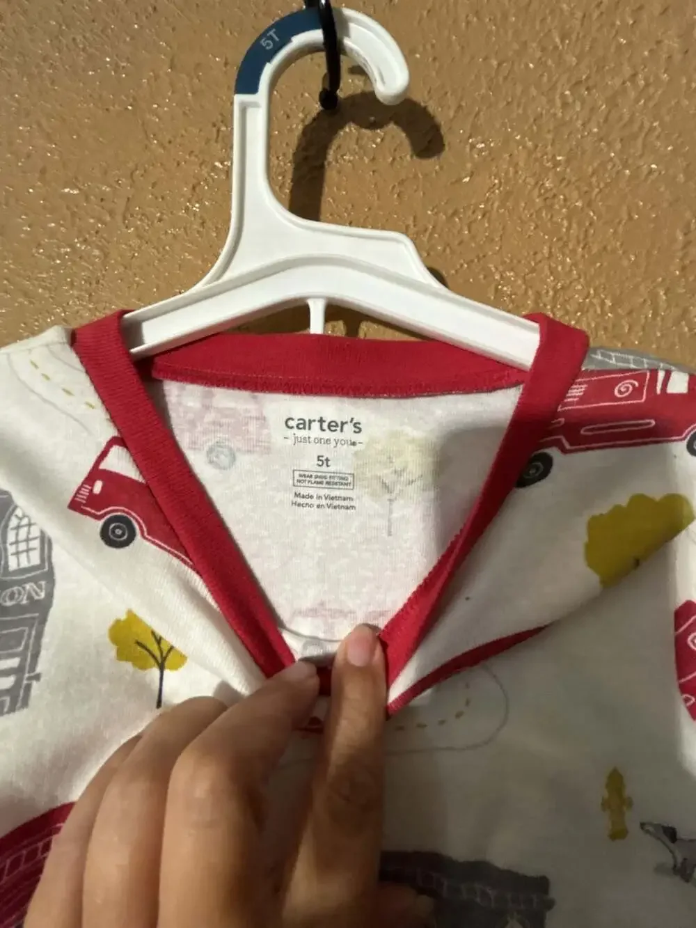 Carter's Just One You Toddler Boy 4-Piece Firetruck Print Pajama Set